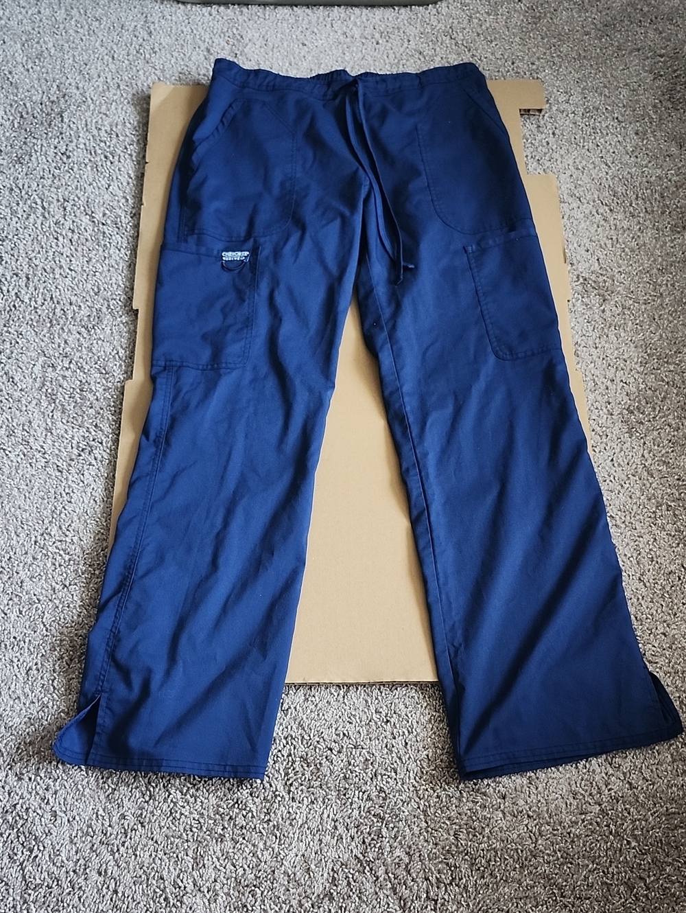 Women's Navy Blue Cargo Scrub Pants